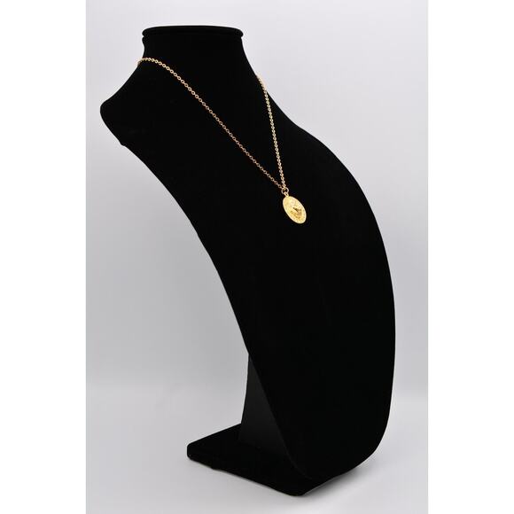 Meghan Bo Designs Lion Pendant Necklace Gold Tone Signed BinAU - Picture 3 of 12